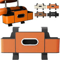 Car Organizer and Storage Box, Car Organizer and Storage Box Back Seat, 4 in 1 Multifunctional Car Back Seat Storage Box with Drink Cup Holder Tissue Box,for Drinks, Handbag (1, Orange)