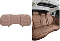 Bzxpk Skin-Friendly & Dirt-Repellent Leather Car Seat Cushion, Non-Slip PU Leather Seat Cover for Car, Office Chair & Travel, Breathable Comfort Cushion (Khaki, Rear Row)