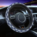 Elephant Car Steering Wheel Cover Ethnic Indian Background in Retro Colors Steering Wheel Cover Car Decor Suitable for Most Vehicles Including Trucks and SUV