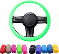 Cool Non-Slip Steering Wheel Protector,Silicone Steering Wheel Cover in Green
