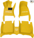 Custom Floor Mats for Cars，Luxury Full Coverage All Weather Car Floor Mats，Leather Car Mat Set ， Floor Mats for 99% of Cars, Trucks & SUVs (Yellow)