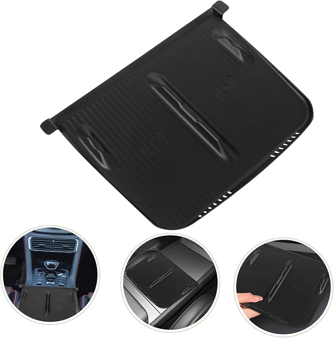 Gatuida Charging Phone Pad for Skid Silicone Mat for Center Console Upgraded Design for Secure Charging and Interior Aesthetics Black