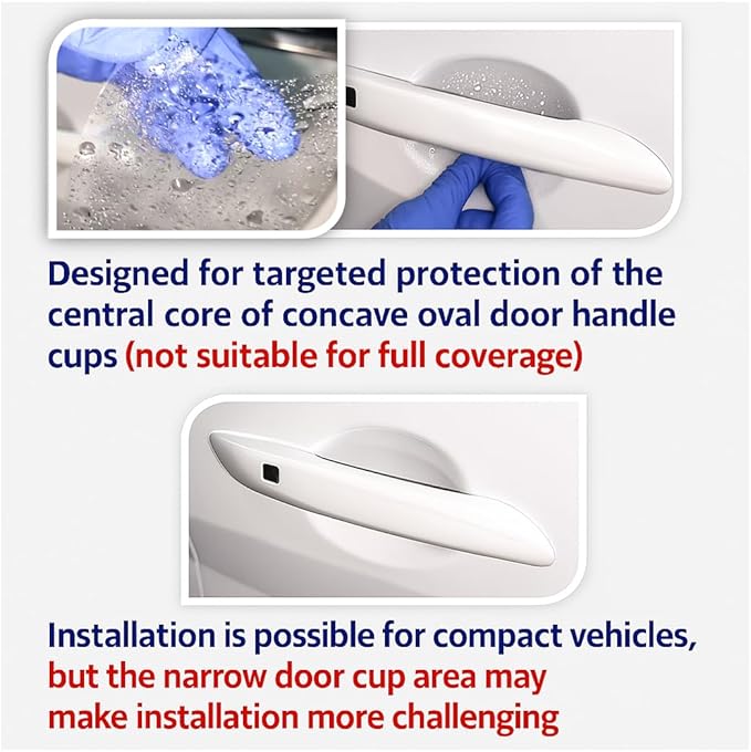 3M-Pro 5pcs Car Door Handle Cup Protector/Sticker/Guard, 3M-PPF(Paint Protection Film) Pro Series, Clear(Transparent), Anti Scratch, Universal Fit for Most Cars (Clear Pro/5pcs)