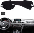 TUCAREST Dash Cover Fit for 14-18 BM-W 3 (Only F30 F31 F34) Nonslip Dash Cover Board Mat Sunshade No-Glare and Slip Pad Carpet Sunshield Protector (Without HUD or Center Horn) Flannel Black