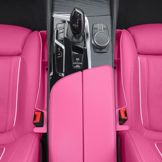 Edotim Car Seat Gap Filler, Seat Gap Organizer with Phone Holder, Car Seat Accessories, Car Organizer Fit SUV Truck-2PCS Pink
