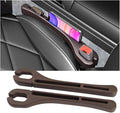 Mandark Car Seat Gap Filler, 2PCS Vehicle Seat Gap Fill Organizer with Phone Holder for Prevents Items Falling, Auto Interior Crevice Blocker Stop Accessories, Universal for SUV Sedan Truck (Brown)