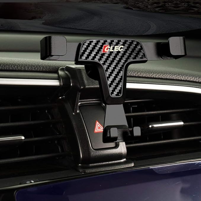 BEERTE Car Mount for Honda Civic 2016-2021 Adjustable Air Vent Gravity Phone Holder,Car Dashboard Cell Phone Mount,Carbon Fiber Pattern Phone Mount fit for All Smartphone