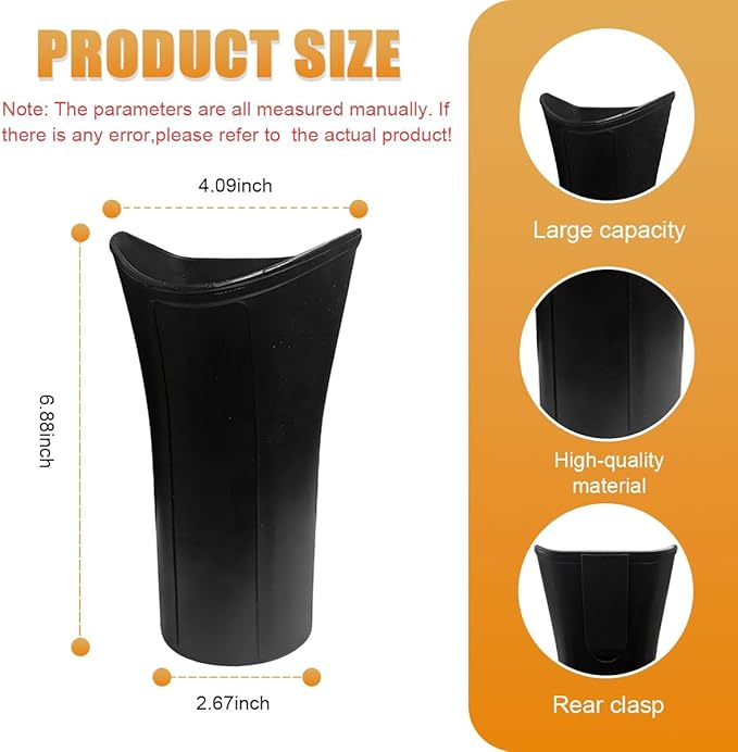 Car Umbrella Storage Bucket, Waterproof & Leakproof Auto Front & Back Seat Door Umbrella Storage Hanging Holder, Portable Vehicle Center Console Armrest Trash Can for Home, Office(Plastic)