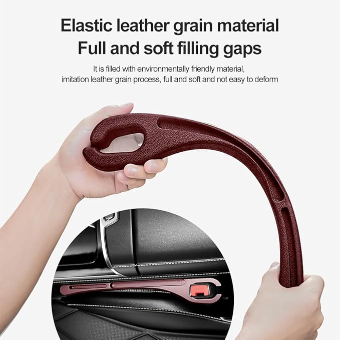 [2026 Upgrade] 2PCS Car Seat Gap Filler with Phone Holder,Multi-Function Car Side Seat Gap Filler for Prevent Items Falling,Universal Car Seat Organizer Car Accessories (Red)
