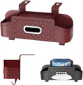 3-in-1 Car Backseat Organizer with Cup Holder Tissue Box and Hooks, Multifunctional Car Seat Back Storage Box, Car Organizers and Storage Box for Travel SUV Sedan Truck Car Accessories (Red)