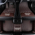 Custom Car Floor Mats for 96% Sedan SUV Sports Car Protection Full Coverage Pads Anti-Slip Leather Floor Lining All Weather Car Floor Mats (Dark Brown)