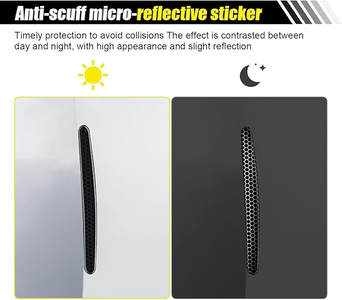 8PCS Car Door Handle Cup Scratch Protector Reflective Sticker - Anti-Scratch Car Door Handle Paint Cover Protective Film Traceless Stickers - Non-Marking Auto Doors Handles Bowl Sticker