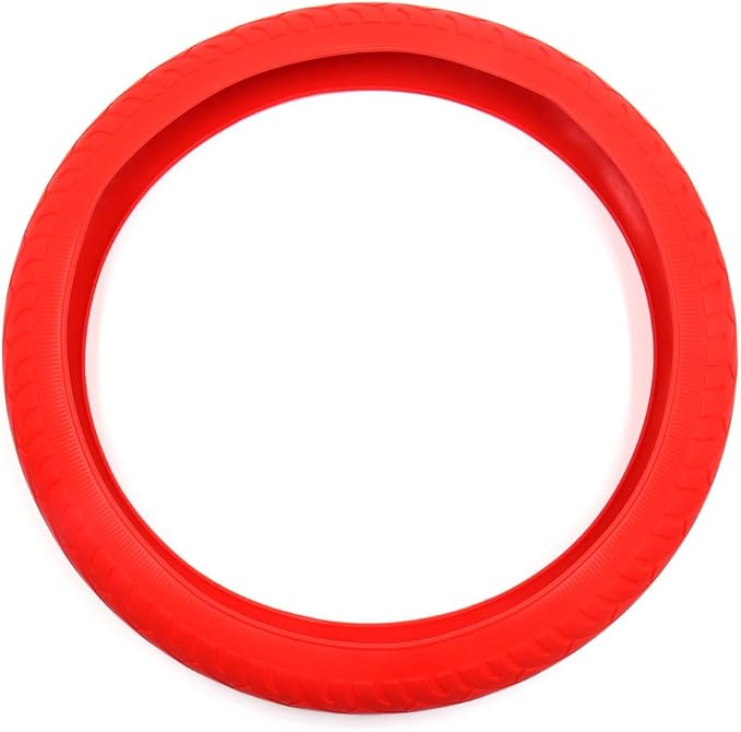 uxcell Universal Red Silicone Anti-Slip Steering Wheel Cover Protector for Car Vehicle