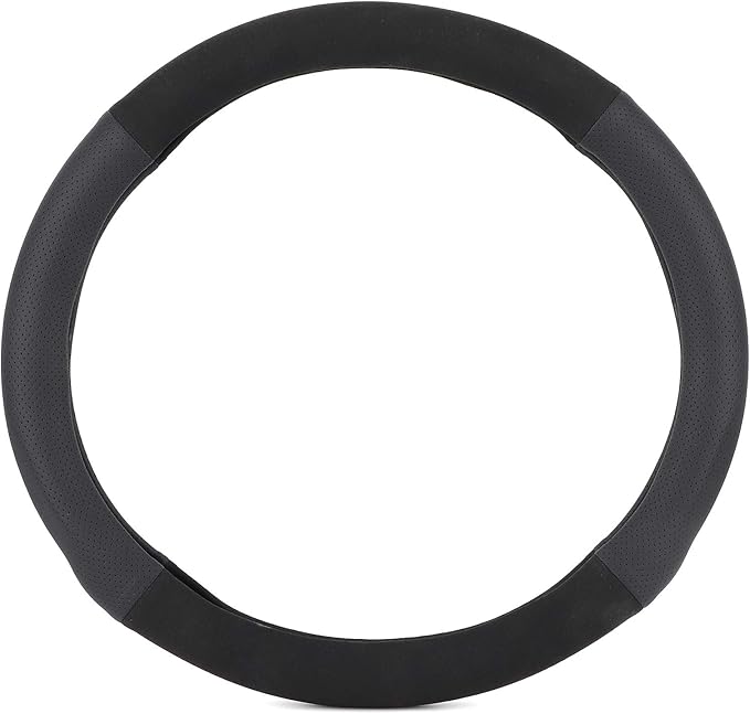 15in Stee Wheel Cover, Suicial Leather Stee Wheel or, Non Slip Comable Grip for Car Modification, Heat e Wheel Cover