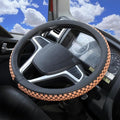Size 16-20 Inch Ice Silk Ventilation Multi-Style Comfy Grip Steering Wheel Cover for Truck, Bus, Big Rig Trucker,SUV， Anti-Slip Design 16-20 Inch (Brown, 17)