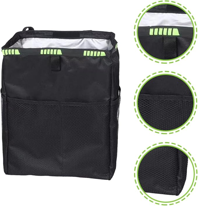 Car Seat Organizer Storage Bag Waterproof Large Capacity Backseat Hanging Storage Pouch with Trash Can for Vehicle Interior Automotive Use