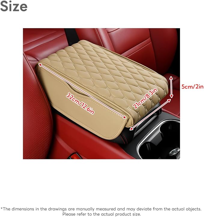 Civenhhd Car Armrest Pad, Universal Armrest Cushion Pad, Leather Armrest Box Pad