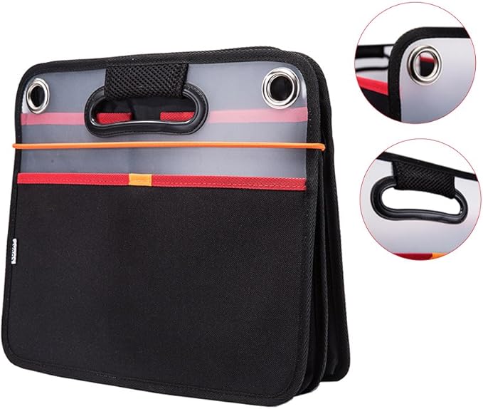 Car Trunk Organizer, Collapsible Auto Trunk Organizer Storage, Portable Grocery Cargo Container with Two Large Compartments for SUV, Vehicle, Truck, Home and Office