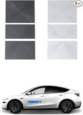 3PCS Center Console Cover Silicone Anti Slip Pad Compatible with Tesla Model Y Juniper & Model 3 Highland Accessories 2025 2026 - Pet and Family Friendly Protector Mats (White)