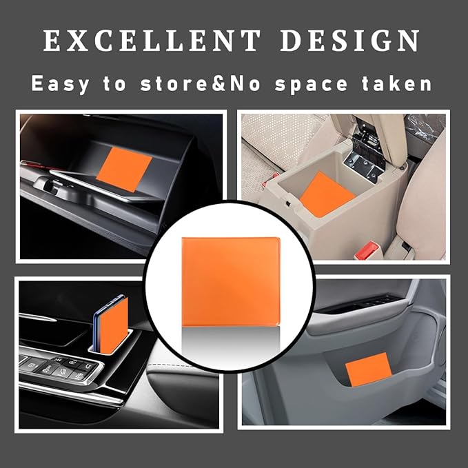 4 PCS Car Registration and Insurance Holder, 10.6''×4.8'' Essential Auto Card Glove Box Organizer with Closure, Vehicle Interior Accessories Perfect for Documents, Cards