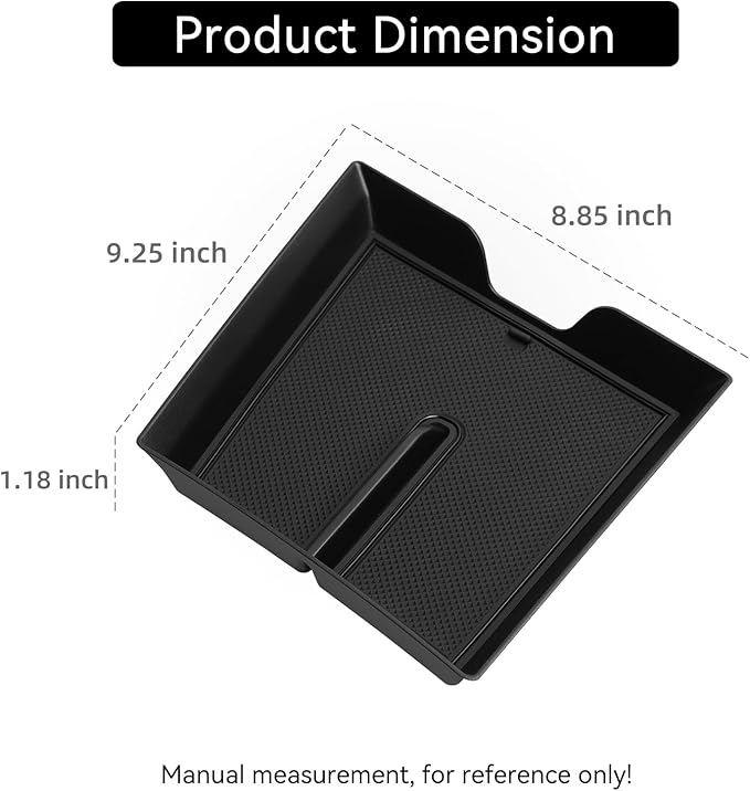 smabee Center Console Organizer Tray for Chevrolet Chevy Equinox 2025 2026 Accessories for Equinox Armrest Storage Console Insert ABS