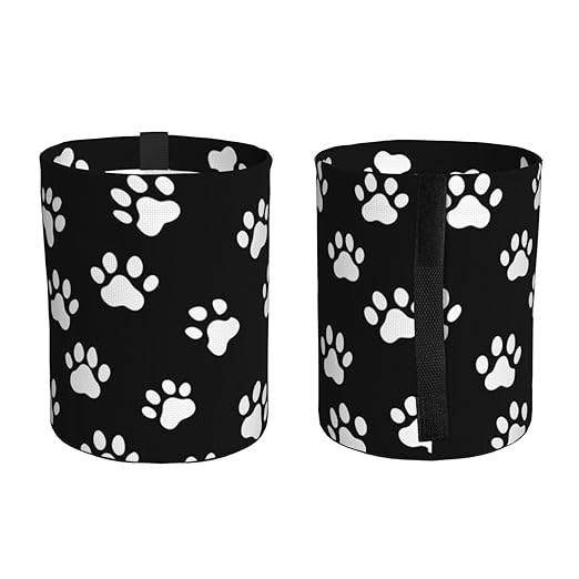 Dog and Cat Paw Print Car Trash Can Garbage Cans Foldable,Cute Hanging Car Organizer and Storage Bag Leak Proof, Auto Back Seat Trash Bin Universal for Truck, SUV, Outdoor Travel