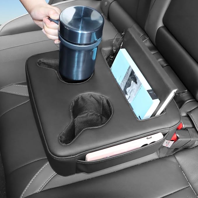 MARCHFA Cup Holders for Car SUV Backseat Cup Holders Rear Seat Drinks Holder Car Backseat Organizer Storage Backseat Accessories for Car Couch Boat Cup Holder Tray (Black)