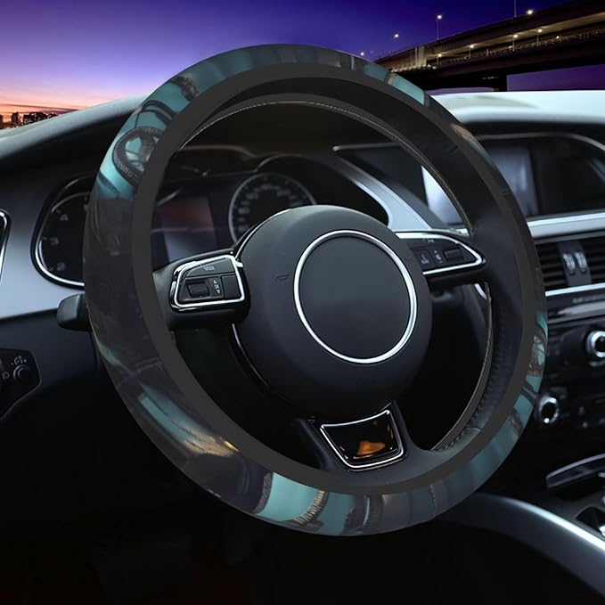 Future Robot Steering Wheel Cover. Car Decor,Anti-Slip,Sweat Absorption,Easy Carry, Universal 15 Inch