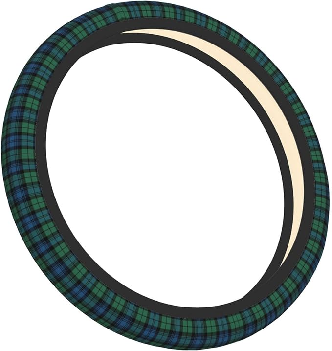 Thickened Elastic Steering Wheel Cover, Plaid Tartan Scottish Clan Campbell Ultra, Soft, Breathable, Fit for Cars, SUVs, Trucks, Stylish Comfortable Grip