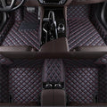 Custom Car Mats All Weather Fit Automotive Floor Mats PU Leather Protector Mat for Most Sedan, SUV, Truck Floor Mats (Black Red)