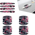 4 Pack Car Door Handle Scratch Protectors, 3D Geometry Patterned Anti-Scratch Door Handle Paint Film Cover Stickers, Universal Self-Adhesive Automotive Accessories for Most Cars (Style B)