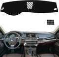 TUCAREST Dash Cover Fit for 2011-2016 BM-W 5 Series/ 528i 535i 550i xDrive Nonslip Car Dash Board Mat Sunshade No-Glare and Slip Pad Carpet Sunshield Protector (Without HUD) Flannel Black