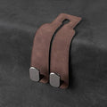 Leather Car Hooks, Car Back Seat Hooks, Car Headrest Hooks Universal for Bag Hooks, Ideal for Back Seat Storage﻿ (1pack-brown)