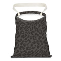 APVDSH Cute Canvas Car Garbage Bag, Black Leopard Print, Car Trash Bin, Seat Back Hanging, 5L