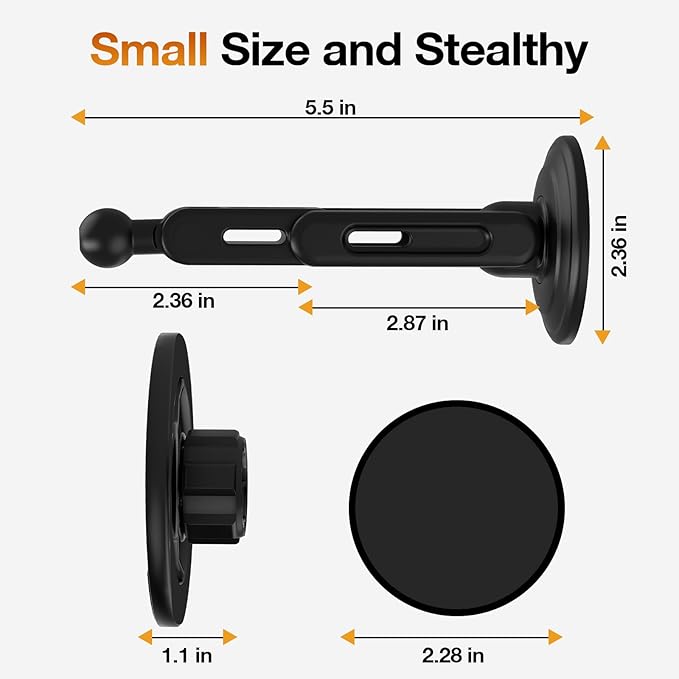 for MagSafe Car Mount Dashboard [360° Rotation All-Metal] [20 Strongest Magnets] Magnetic Phone Holder for Car Dash, HandsFree Car Phone Holder Mount for iPhone 15 Pro Max 14 13 12 Pro Plus Mini All