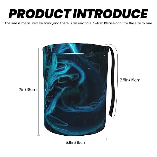 Blue Dragon Car Trash Can Leak Proof Hanging Waterproof Garbage Can Multipurpose Trash Bin for Car SUV Front Seat Headrest Collapsible and Portable Storage Pocket