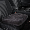 Genuine Sheepskin Auto Seat Pad, Australian Soft Wool Seat Cover Breathable and Sweat-Wicking Comfort Warm Universal Fit,19.2 inch x19.2 inch (Front seat Cushion 1pc, Dark Grey)
