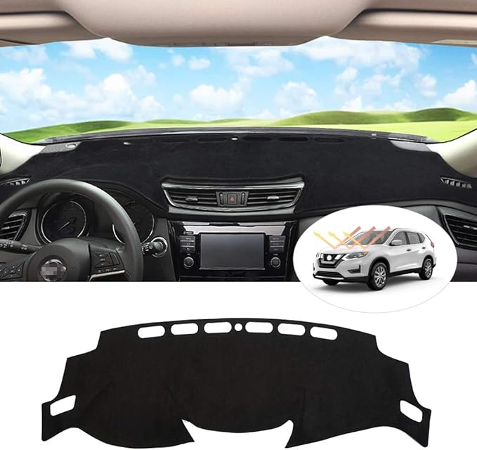 CARTIST Dashboard Cover Mat for 2014-2018 2019 2020 Nissan Rogue Accessories Dash Cover Suede Dash Mat Sunshade Glare UV Rays Protector