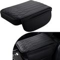 MLY 1 PC Car Center Console Cover, Durable Leather Memory Foam Armrest Cushion Pad with Height Booster, Anti-Scratch Center Console Protector, Universal Fit Organizer Accessory for Most Cars (Black)