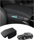 Shademax BMW X3 Center Console Cover, BMW X3 Accessories 2018-2023 2024 Memory Foam Armrest Cover Center Console Pad PU Leather Armrest Seat Box Cover Protector with Pockets Storage Bag