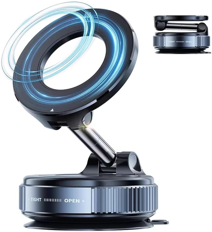 Upgrade Vacuum Magnetic Phone Holder for Your car,106 LBS Extra Strong Suction Cup N52 3800 Gauss Magnet Phone Mount for Cell Phone Holders for Your Car - Gym - Mirror for iPhone