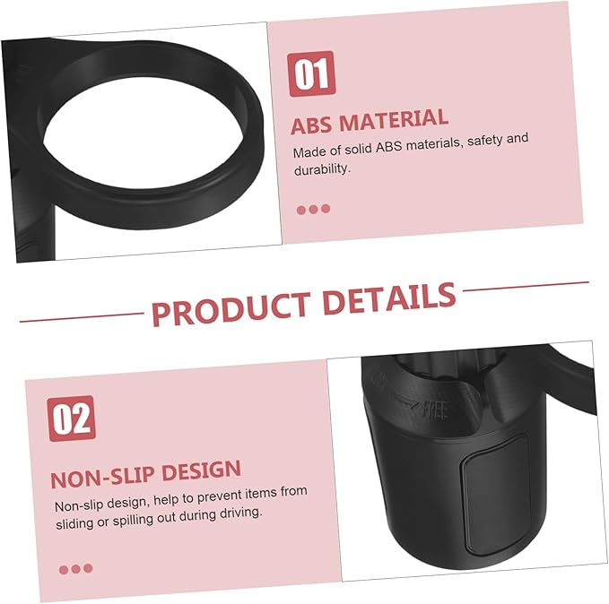 VOSAREA Car Cup Holder Expander with Storage Box and Tray Portable Drink Holder for Various Car Models Non Slip Design for Dining Entertainment and Storage Convenience