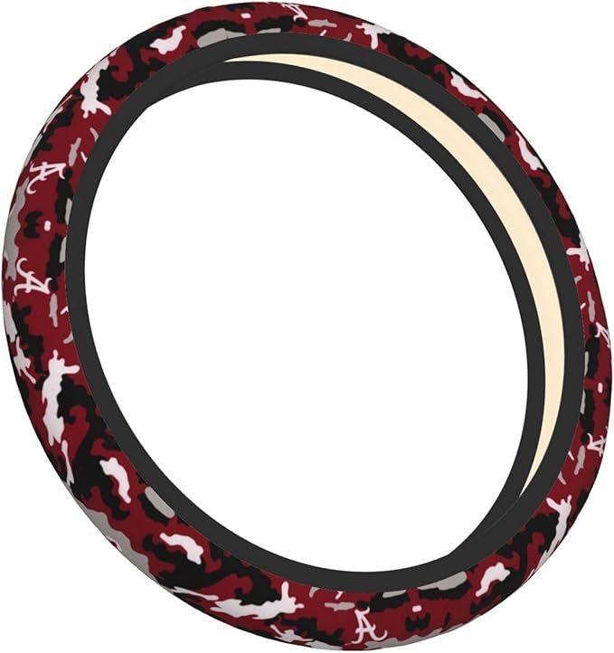 Alabama Camouflage Car Steering Wheel Cover for Men Women,Universal Automotive Steering Wheel Cover for Suvs Sedans Cars