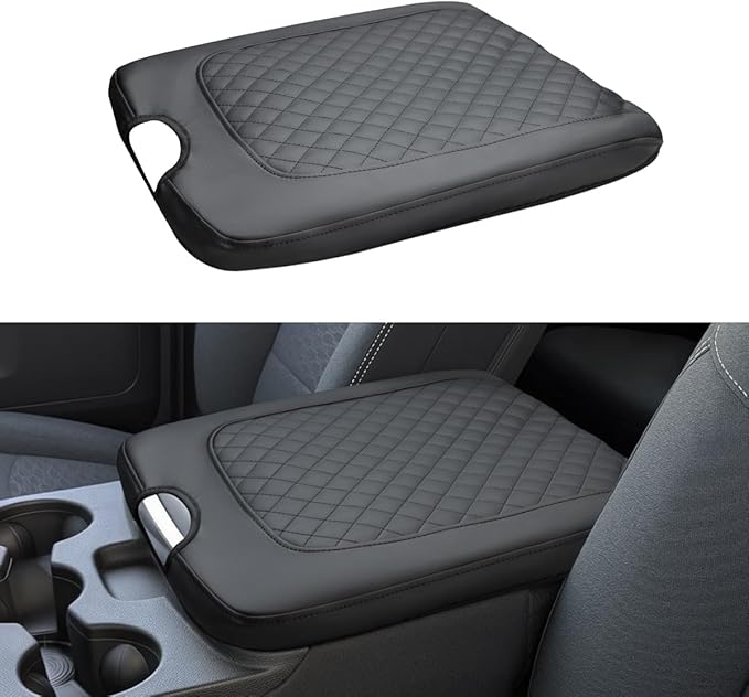 INTGET Center Console Cover for 2013-2018 Dodge Ram 1500 2500 3500 & 2013-2026 Ram 1500 Classic/2500/3500 Accessories Interior Middle Armrest Arm Rest Cushion Protector(Fit for Jump Seat Console)