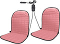 2-Pack Seat Cushion - Comfortable Winter Seat Cushion with Adjustable Buckle for Full Back and Seat (Pink)