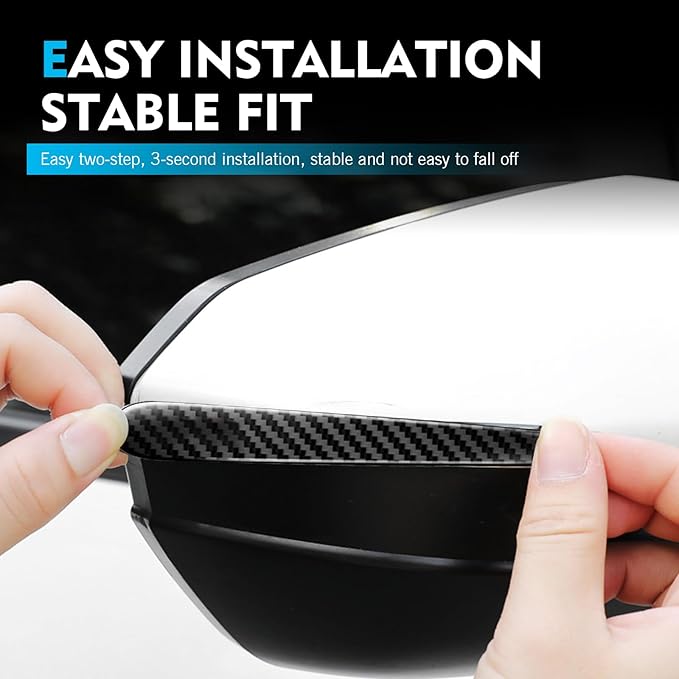 8 PCS Car Door Handle Protector, Carbon Fiber Door Edge Guards, Car Handle Scratch Protector, Auto Exterior Collision Prevention Decorative Accessories, Universal for Most Vehicle (Black)