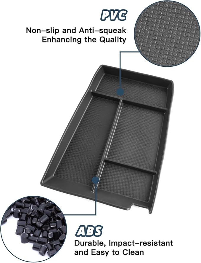 Ruiya 2025 BZ4X Lower Console Organizer for Toyota BZ4X 2025 Accessories Silicone Material Under Console Organizer Compatible with (2022-2025) Toyota BZ4X & (2023-2026) Subaru Solterra