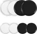 8 Pcs Sticky Gel Pads Reusable Silicone Non Slip Gel Pads Multi Function Removable Dashboard Mat Non Slip Sticky Mat for Car Dashboard Phone, Glass, Mirrors, Keys (White and Black)