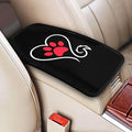 Paws Car Center Console Armrest Cover Dog Paw Footprint Cars Decor Accessories Pet Armrest Cushion Pad Black Cute Comfortable and Anti-Scratch Arm Rest Covers