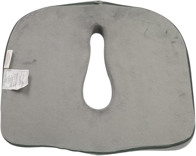 RoadPro RPC16 Memory Foam Seat Cushion - Office Chair Cushion and Car Truck Accessory - Gray